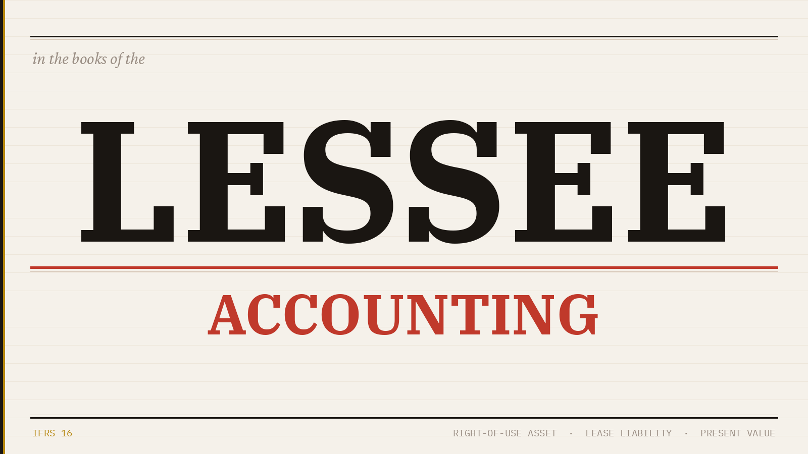 lessee accounting