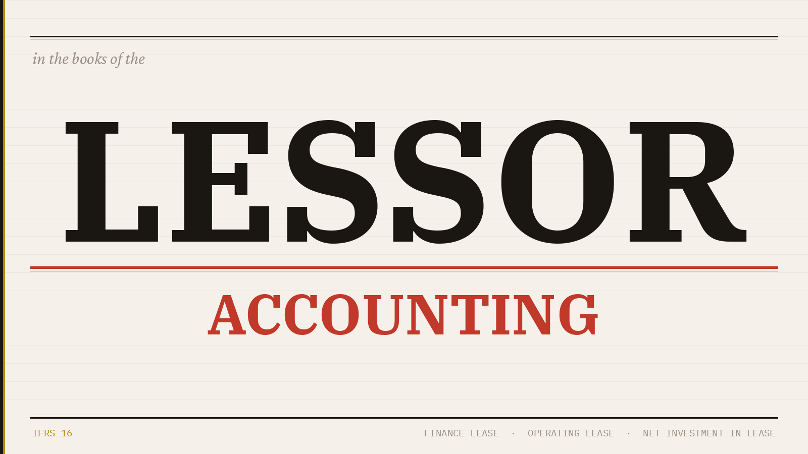 lessor accounting