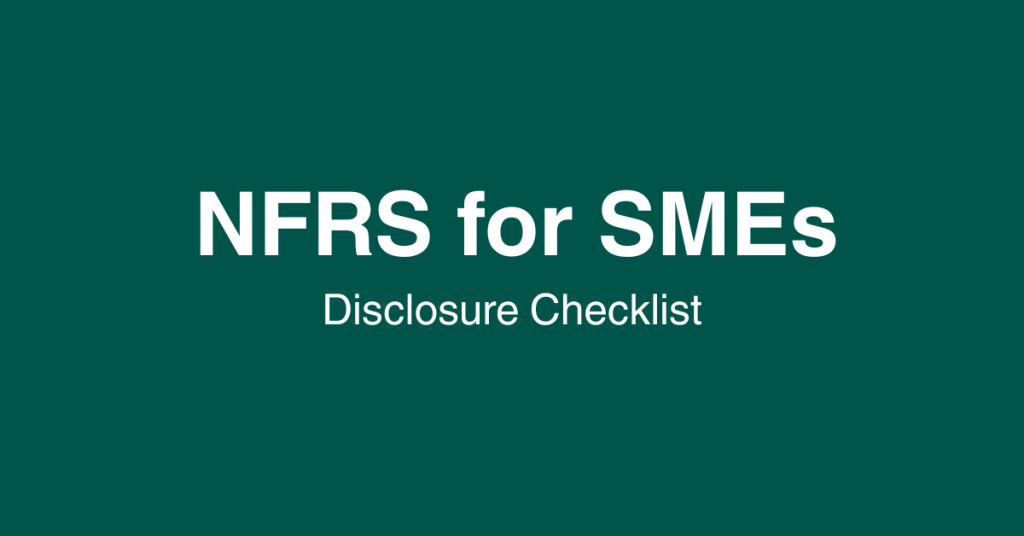 nfrs for smes disclosure checklist
